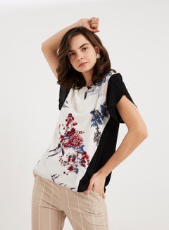 keguay Floral Printed Top White/Black  - Image 1