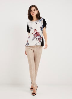keguay Floral Printed Top White/Black  - Image 3