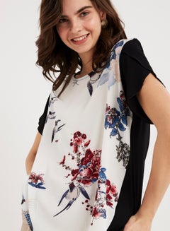 keguay Floral Printed Top White/Black  - Image 4
