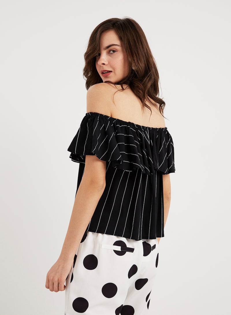 keguay Off Shoulder Top Black  - Image 2