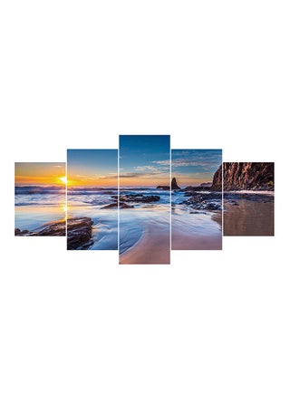 5-Piece DIY 5D Diamond Embroidery Cross Stitch Sunset Painting Kit Multicolour 95x45cm - v1548748630/N20646109A_1