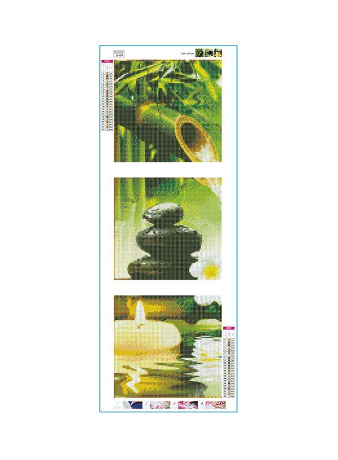 Generic - 3-Piece DIY 5D Diamond Embroidery Cross Stitch Scenery Painting Kit Multicolour 80x30cm - Image 1