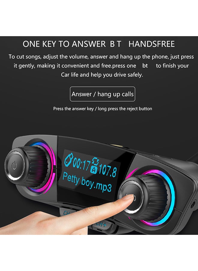 LED Power Modulator Handsfree Car Kit TF Dual USB Music/BT4.0/FM Transmitter - Image 3