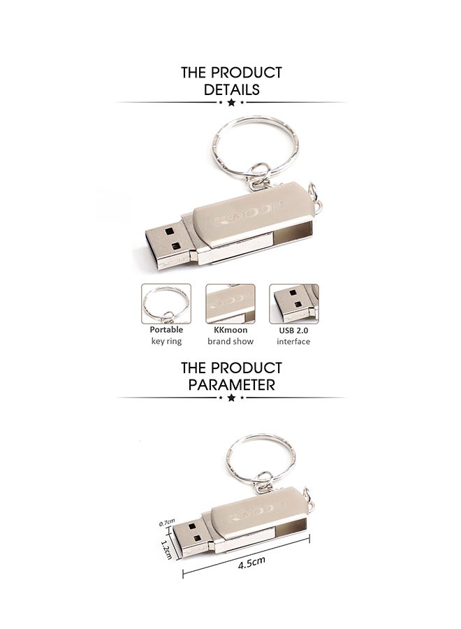 USB 2.0 Key Ring Flash Drive 128 GB  - Image 4