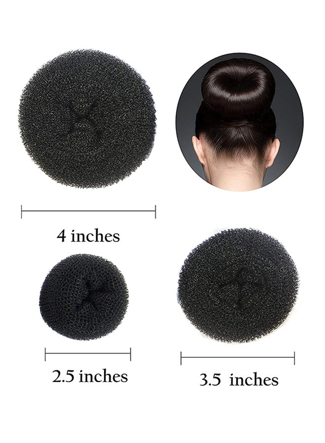 3-Piece Donut Hair Bun Maker Black 10x6x10cm - v1548753610/N20644649A_4