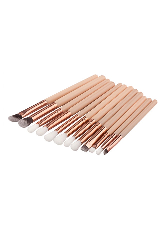CYTHERIA - 12-Piece Professional Eyes Makeup Brush Set Beige - Image 1