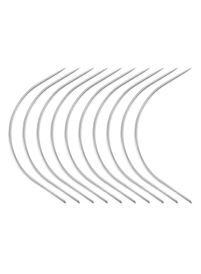 شاربدو طقم إبر منحنية على شكل حرف سي من 50 قطعة فضي - Image 2