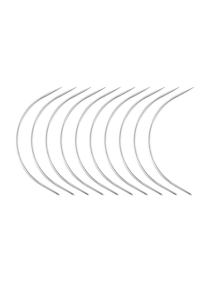 شاربدو طقم إبر منحنية على شكل حرف سي من 50 قطعة فضي - Image 3