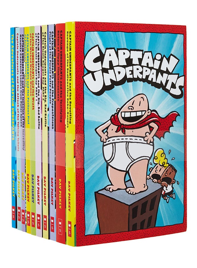 Captain Underpant Set Of 10 Books paperback english - 2017 