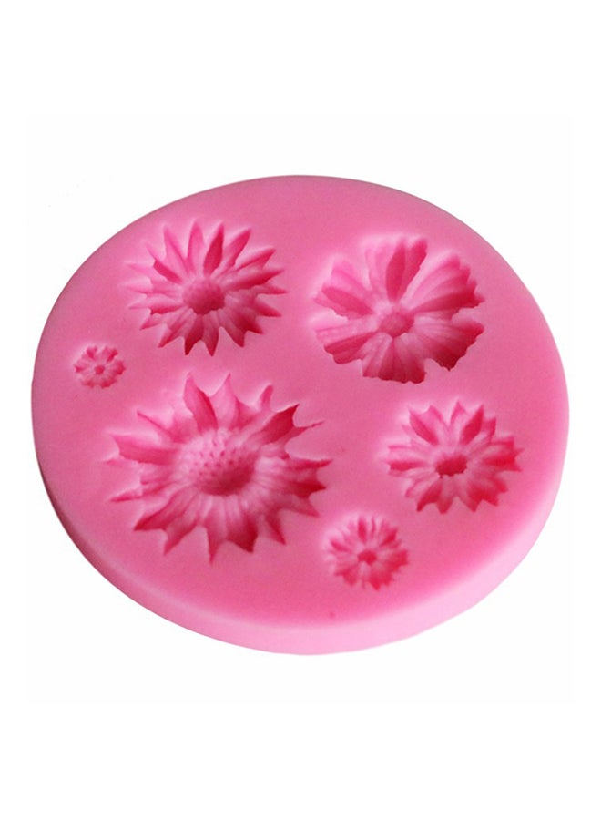 facemile Silicone Sunflower Mould Pink 7.5centimeter  - Image 2