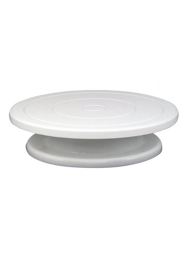 Decorated Turntable Cake Stand White 28centimeter - Image 3