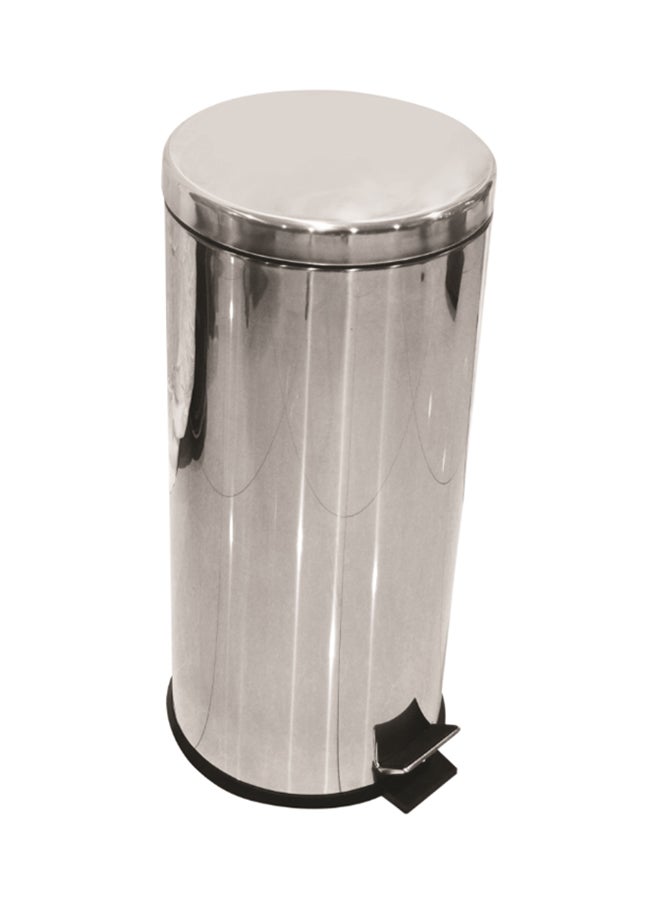 AKC Stainless Steel Dust Bin Metallic Silver 30Liters 