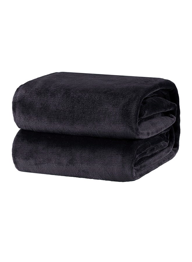 Fabienne Ultra Plush Bed Blanket Flannel Black 160x200centimeter  - Image 1