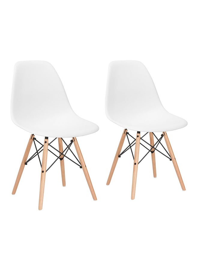 AE 2-Piece Dining Chair Set White/Beige  - Image 1