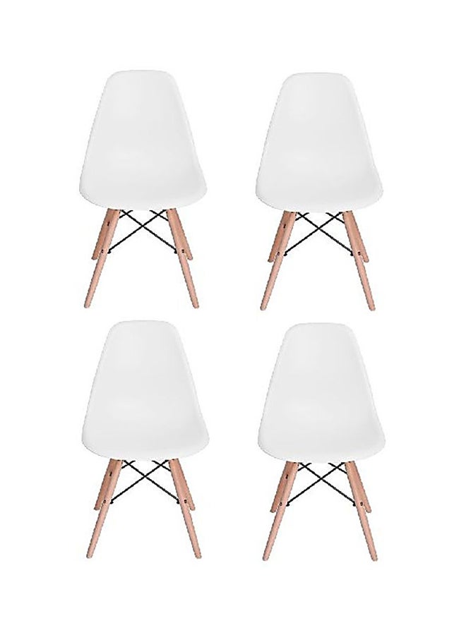AE 4-Piece Dining Chair Set White/Beige - Image 1