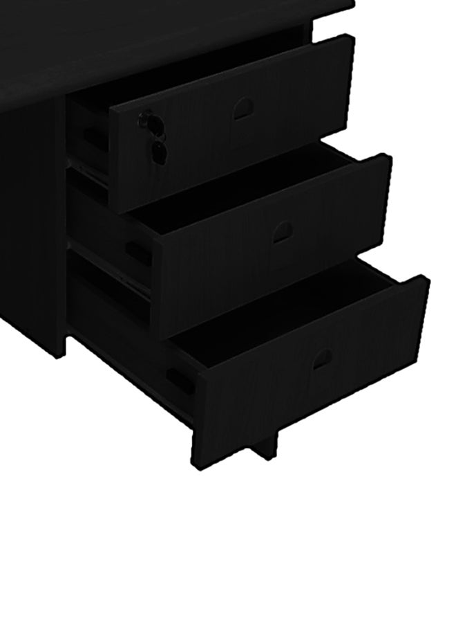 AE Office Table With One Side Drawer Dark Oak 140x75x50centimeter  - Image 2