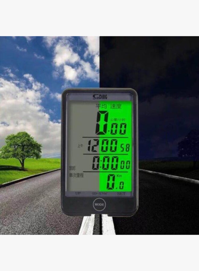 سان دينج عداد سرعة وعداد مسافات LCD أوتوماتيكي للدراجات  - Image 2