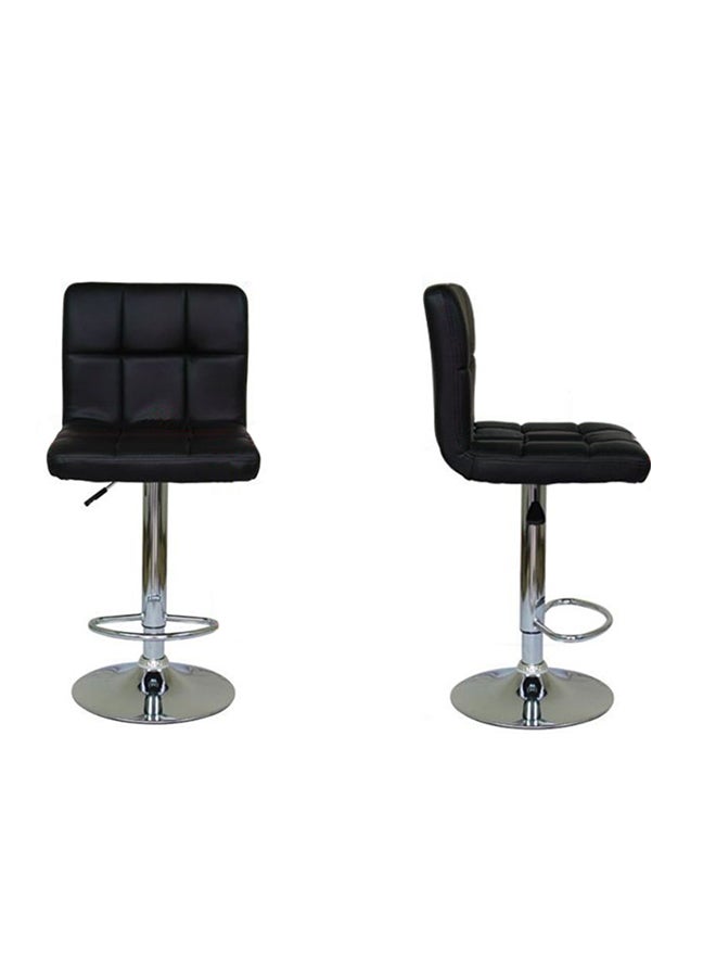 AE 2-Piece Adjustable Bar Chair Set Black/Silver  - Image 1