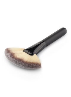 CYTHERIA Large Fan Shape Make-Up Foundation Brush Black  - Image 2