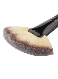 CYTHERIA Large Fan Shape Make-Up Foundation Brush Black  - Image 3