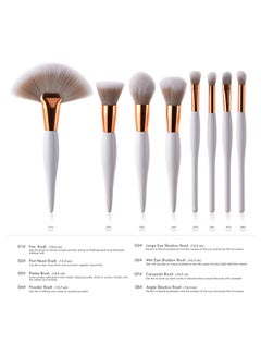 8-Piece Professional Make-Up Brushes Set White/Gold - v1548851755/N20702519A_2