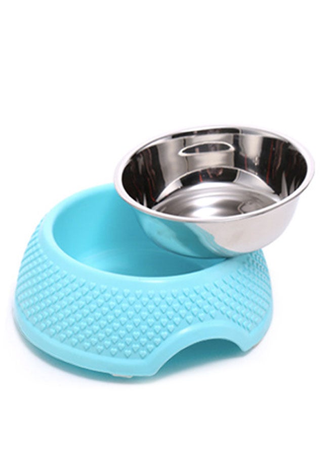 Sharpdo - Removable Pet Feeding Bowl Blue/Silver 13.5 x 5cm - Image 1
