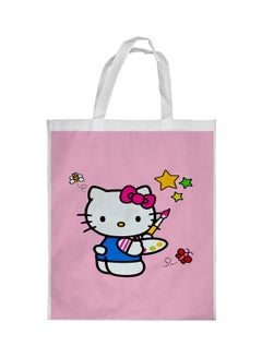 Hello Kitty Printed Shopping Bag Pink/White
