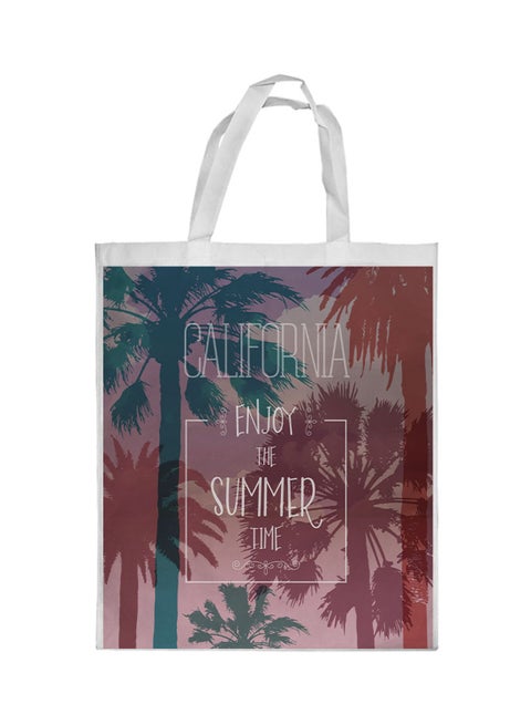 Enjoy The Summer Time Printed Shopping Bag Multicolour