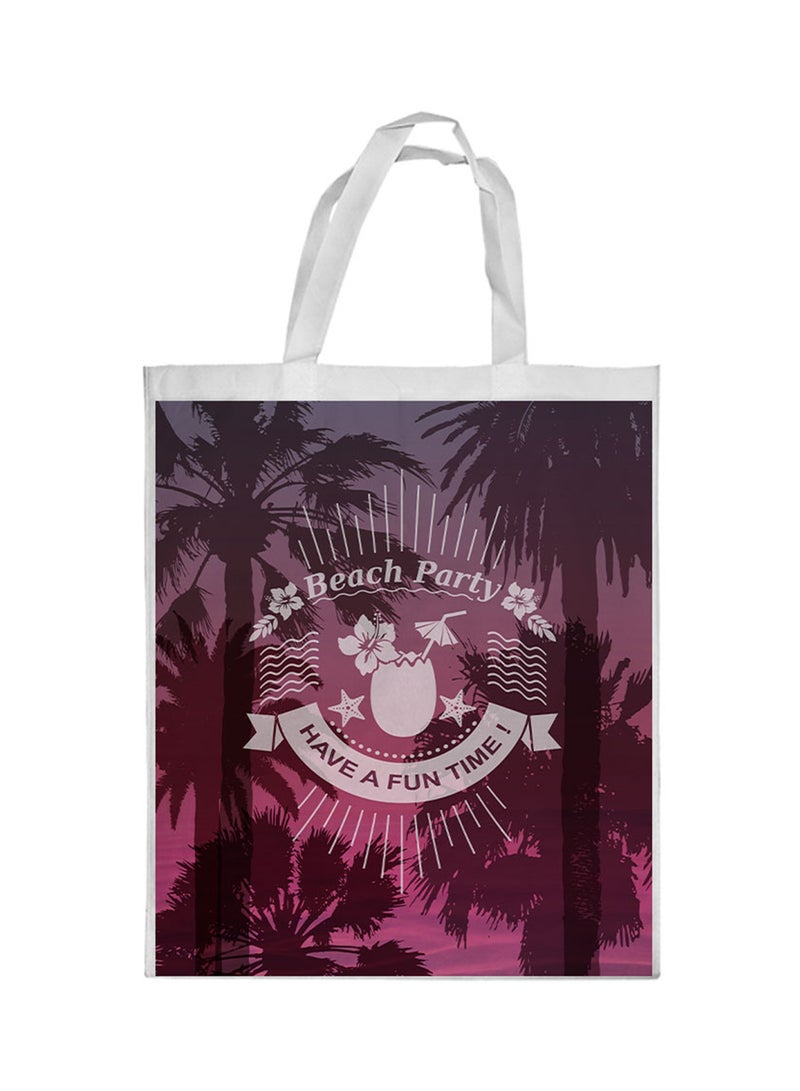 Generic - Beach Party Printed Shopping Bag Multicolour - Image 1