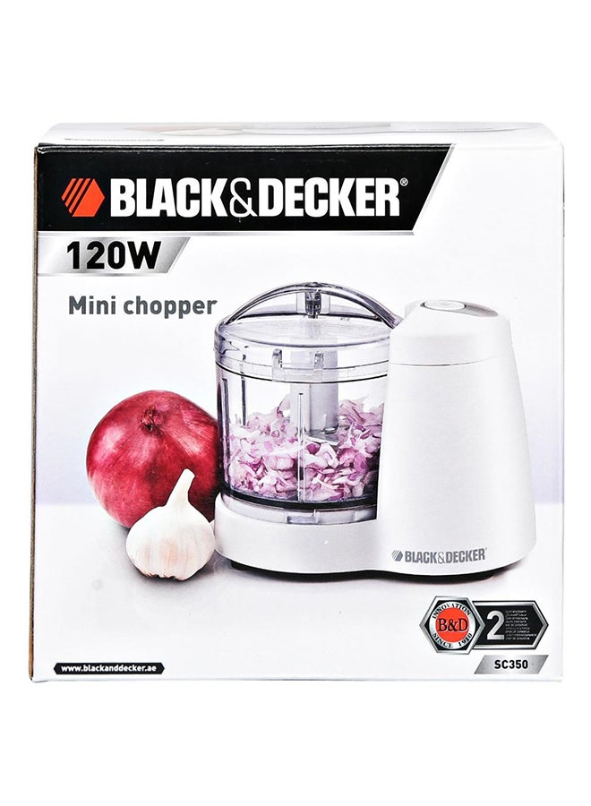 بلاك اند ديكر - مفرمة طعام بشفرة مزدوجة 350 ml 120 W SC350-B5 أبيض/ شفاف - Image 1