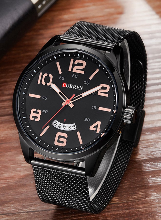 CURREN - Men's Stainless Steel Analog Quartz Watch 8236 - 44 mm - Black - Image 1
