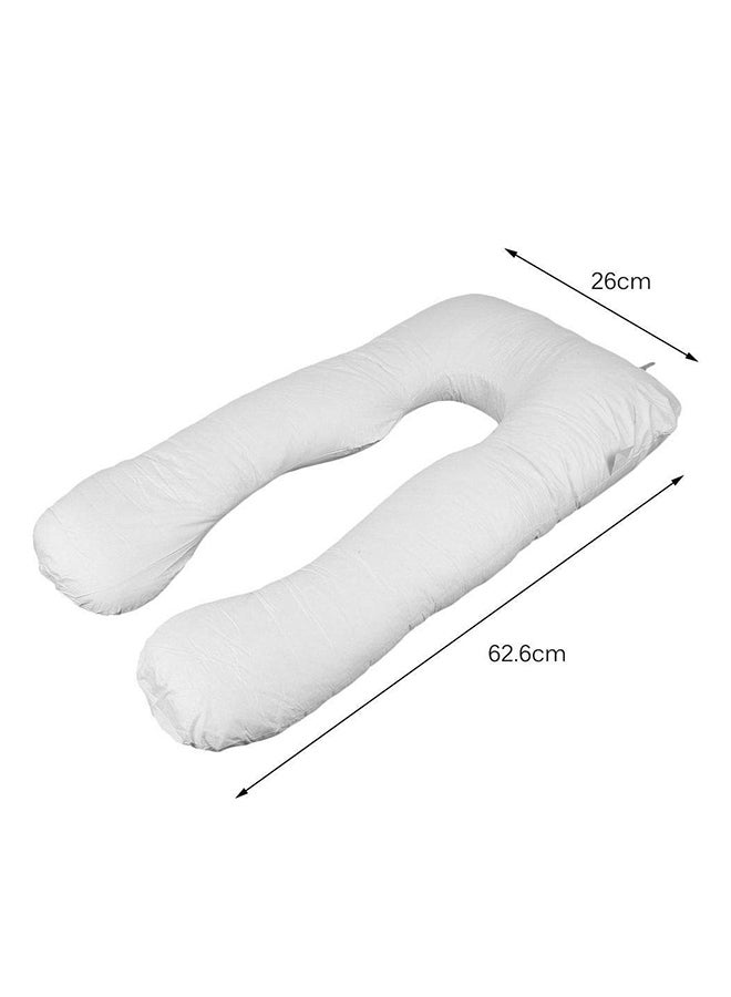 Belly Contoured Body U-Shaped Extra Comfort Cuddler Pregnancy Pillow White  - Image 3