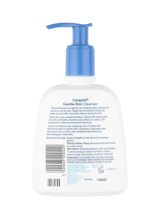 Cetaphil Gentle Skin Cleanser With Pump White 236ml  - Image 2