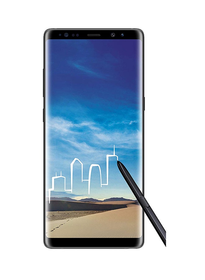 هاتف جالاكسي نوت 8 ديوز ثنائي الشريحة بلون أسود حالك سعة 64 جيجابايت وشبكة 4G LTE