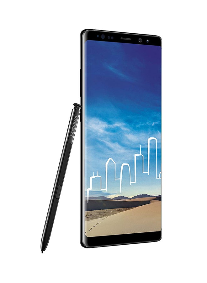 هاتف جالاكسي نوت 8 ديوز ثنائي الشريحة بلون أسود حالك سعة 64 جيجابايت وشبكة 4G LTE