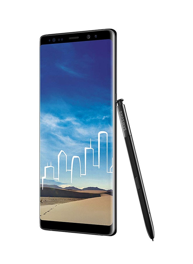 هاتف جالاكسي نوت 8 ديوز ثنائي الشريحة بلون أسود حالك سعة 64 جيجابايت وشبكة 4G LTE