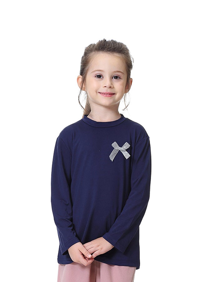 Sharpdo Round Neck T-Shirt Navy Blue  - Image 1