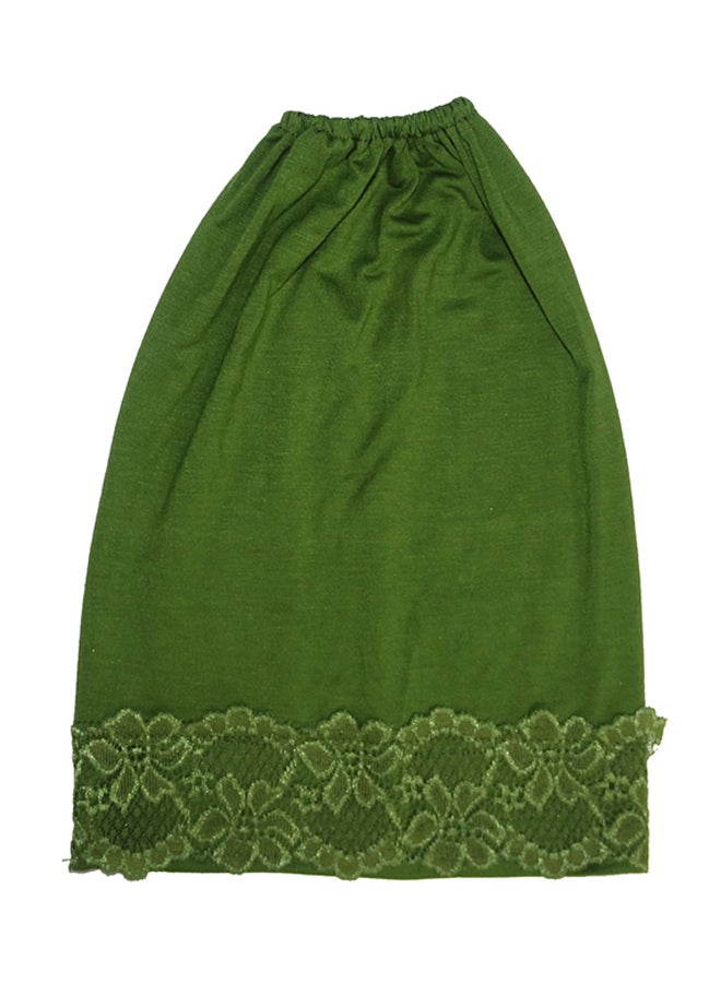 Sharpdo Crochet Border Inner Tube Hijab Green - Image 1