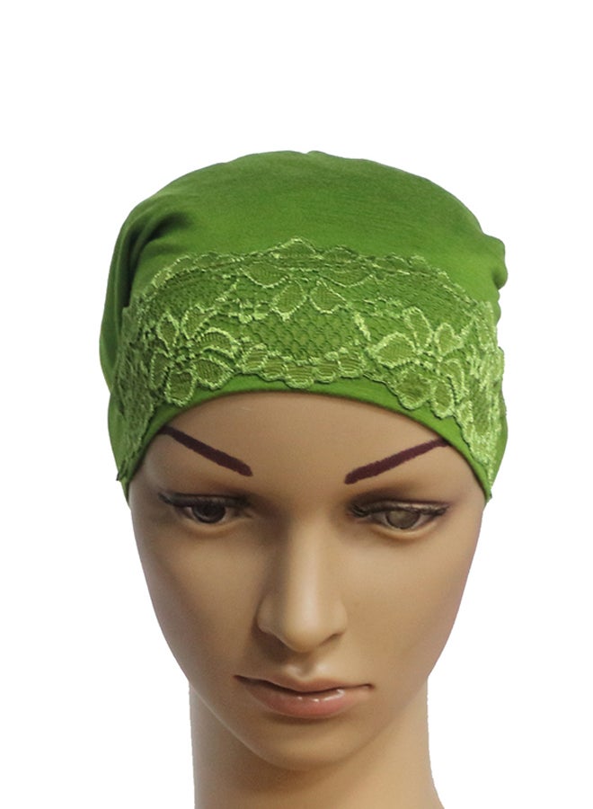 Sharpdo Crochet Border Inner Tube Hijab Green - Image 2