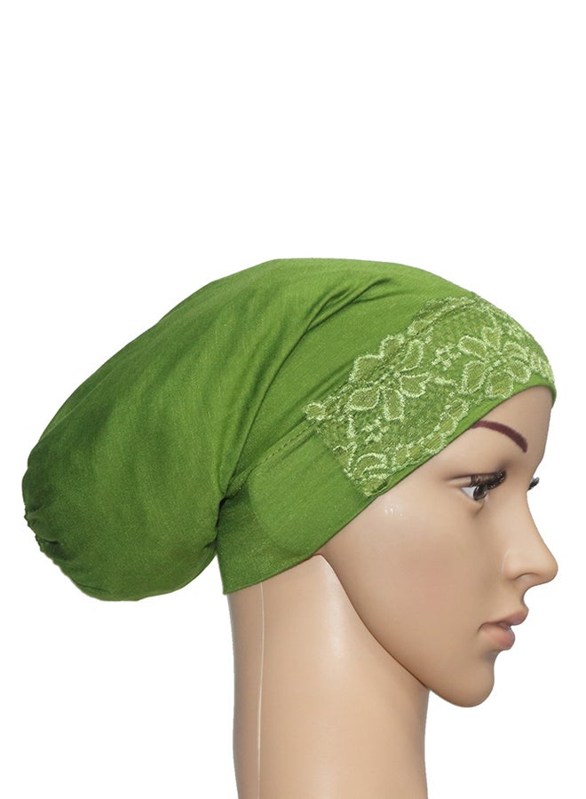 Sharpdo Crochet Border Inner Tube Hijab Green - Image 3