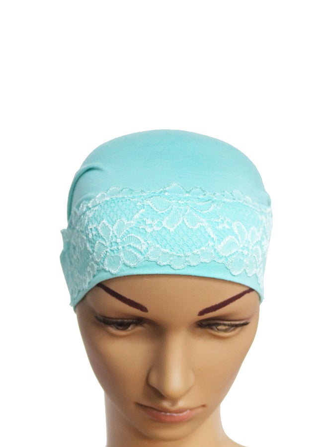 Sharpdo Crochet Border Inner Tube Hijab Blue - Image 2