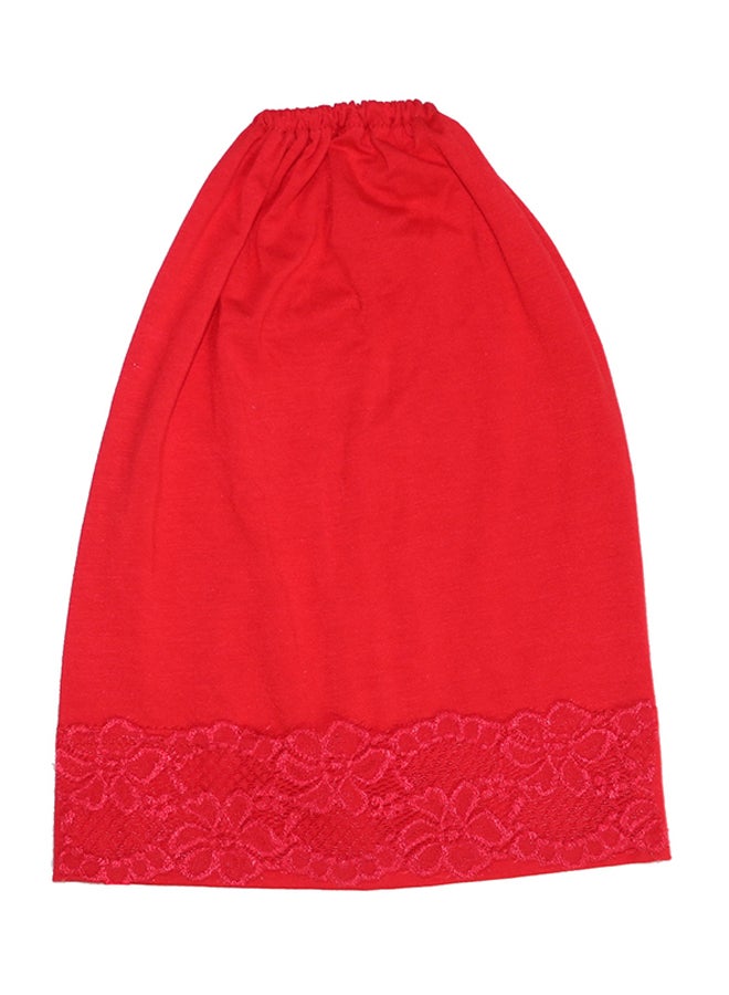 Sharpdo Crochet Border Inner Tube Hijab Red - Image 1