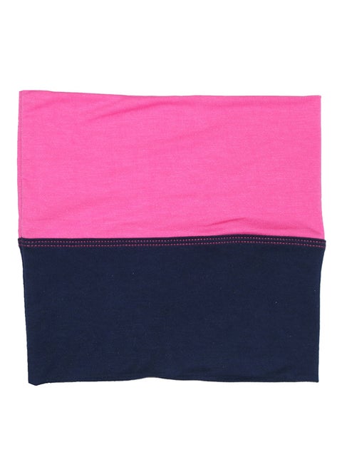 Double Layer Inner Tube Hijab Pink/Navy Blue