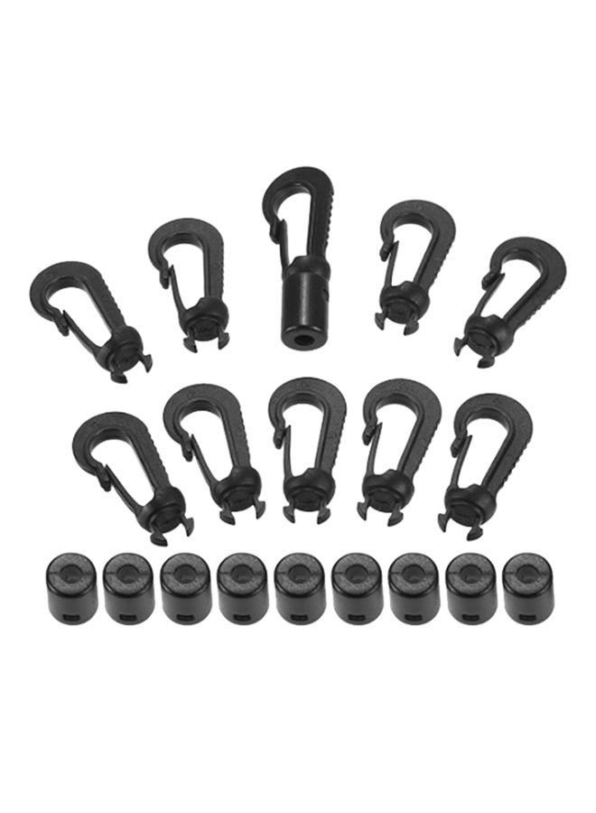 Generic 10-Piece Boat Kayak Canoe Bungee Shock Cord Hook 0.5 cm 0.5cm  - Image 1