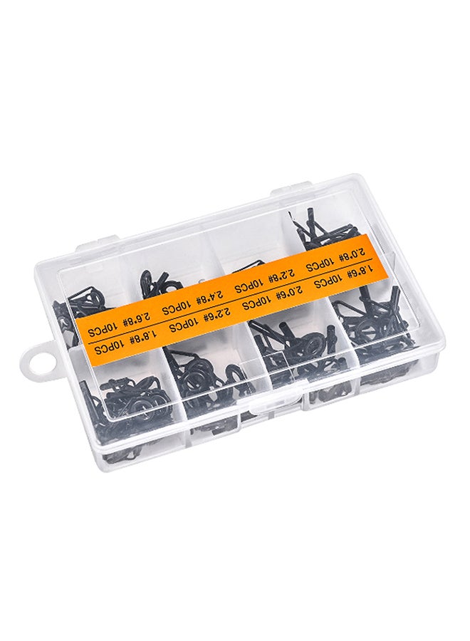 Generic - 80-Piece Fishing Rod Tip Top Guides Set - Image 1