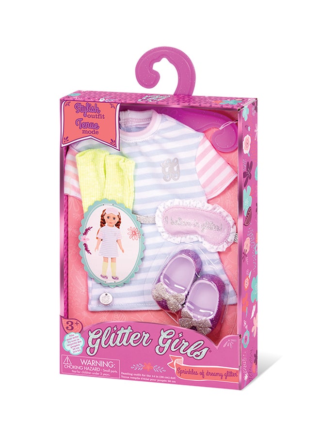 Glitter Girls - Striped Dreamy Glitter Outfit - Image 1