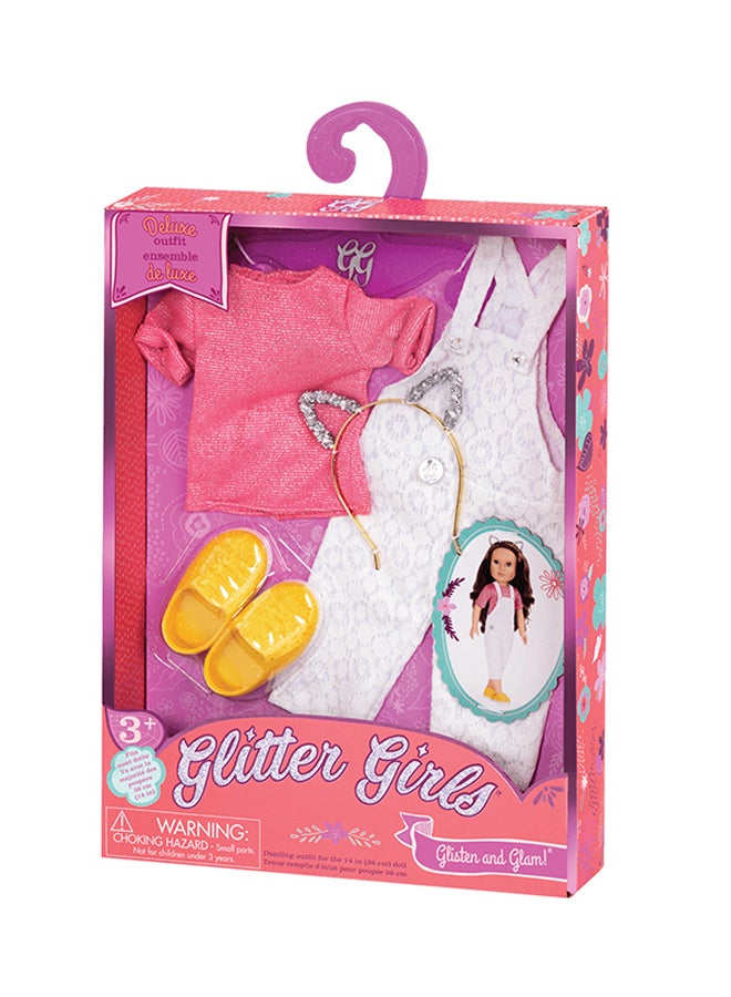 Glitter Girls Deluxe Doll Lace Overalls Outfit - Image 3
