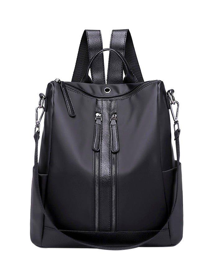 Sharpdo Zipper Closure Backpack Black - Image 1