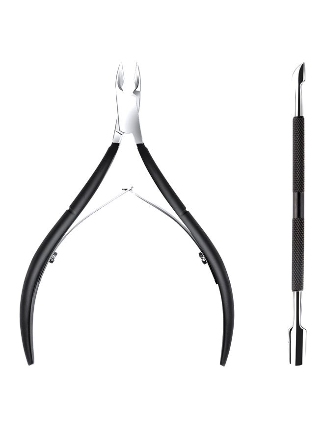 CYTHERIA - Cuticle Trimmer With Cuticle Pusher Black - Image 1