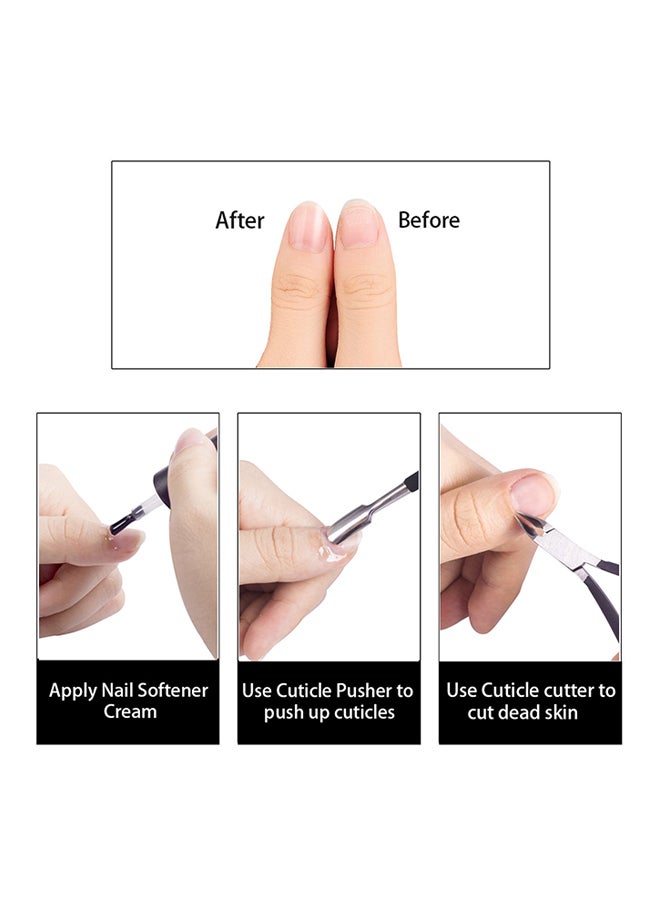 CYTHERIA - Cuticle Trimmer With Cuticle Pusher Black - Image 1
